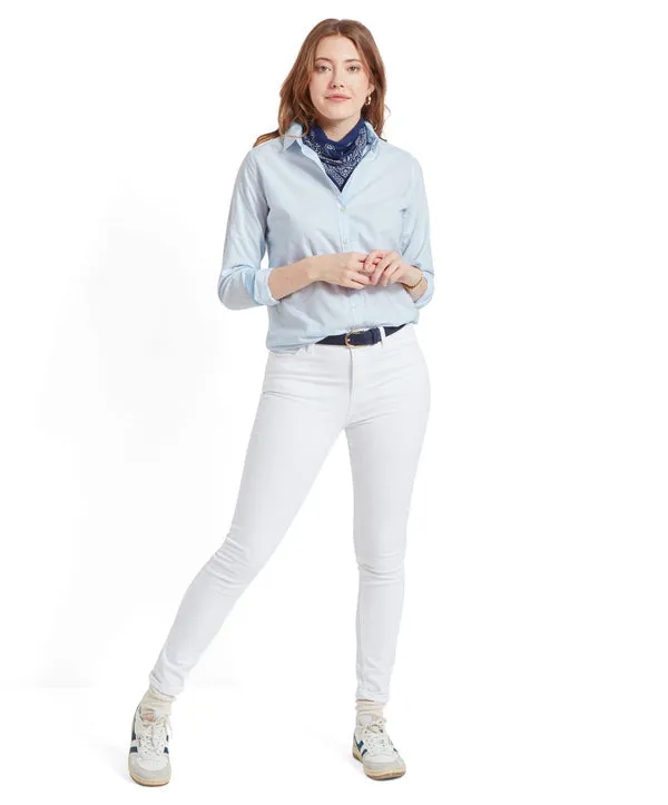 Cley Soft Oxford Shirt Pale Blue Stripe