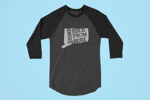 Connecticut Drink Beer From Here® - Craft Beer Baseball tee