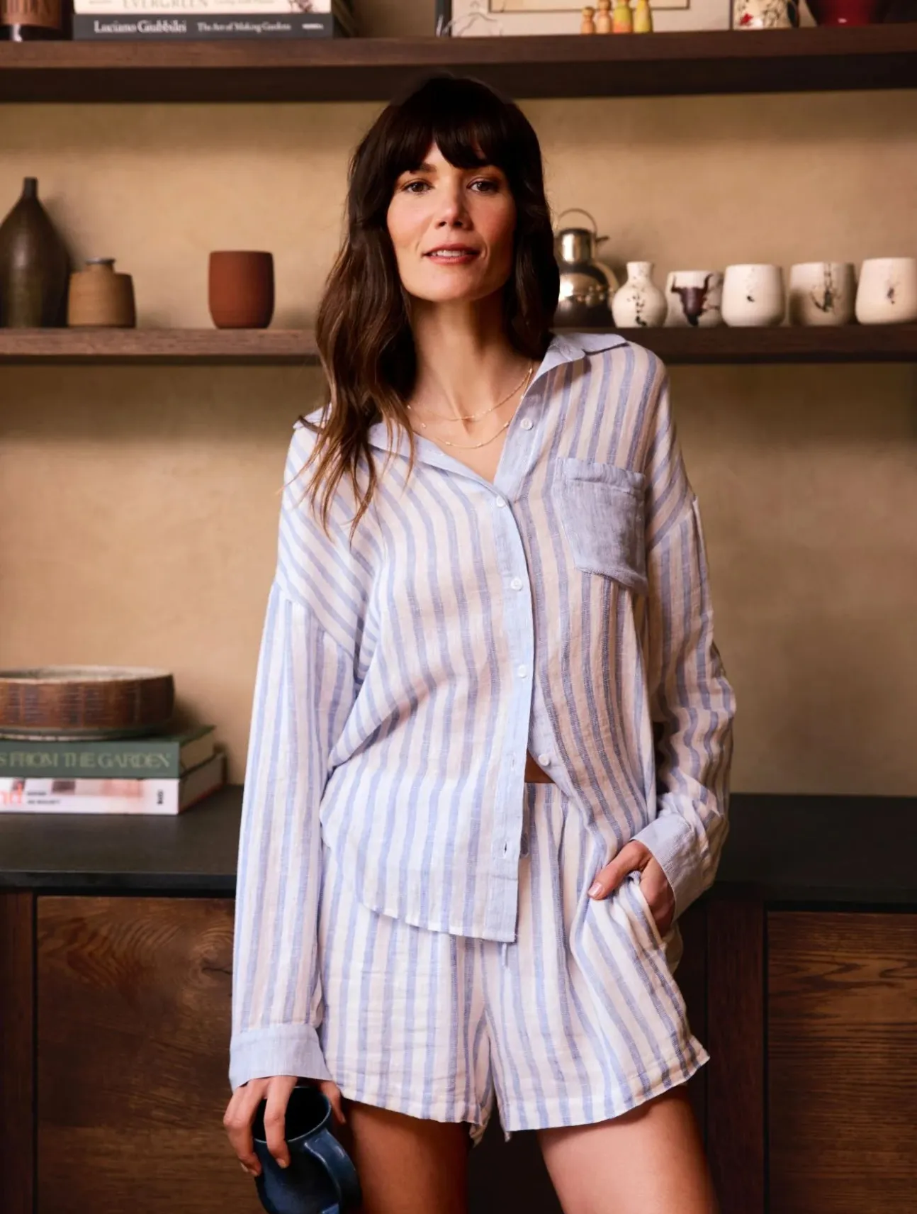 Contrast Pocket Boyfriend Shirt