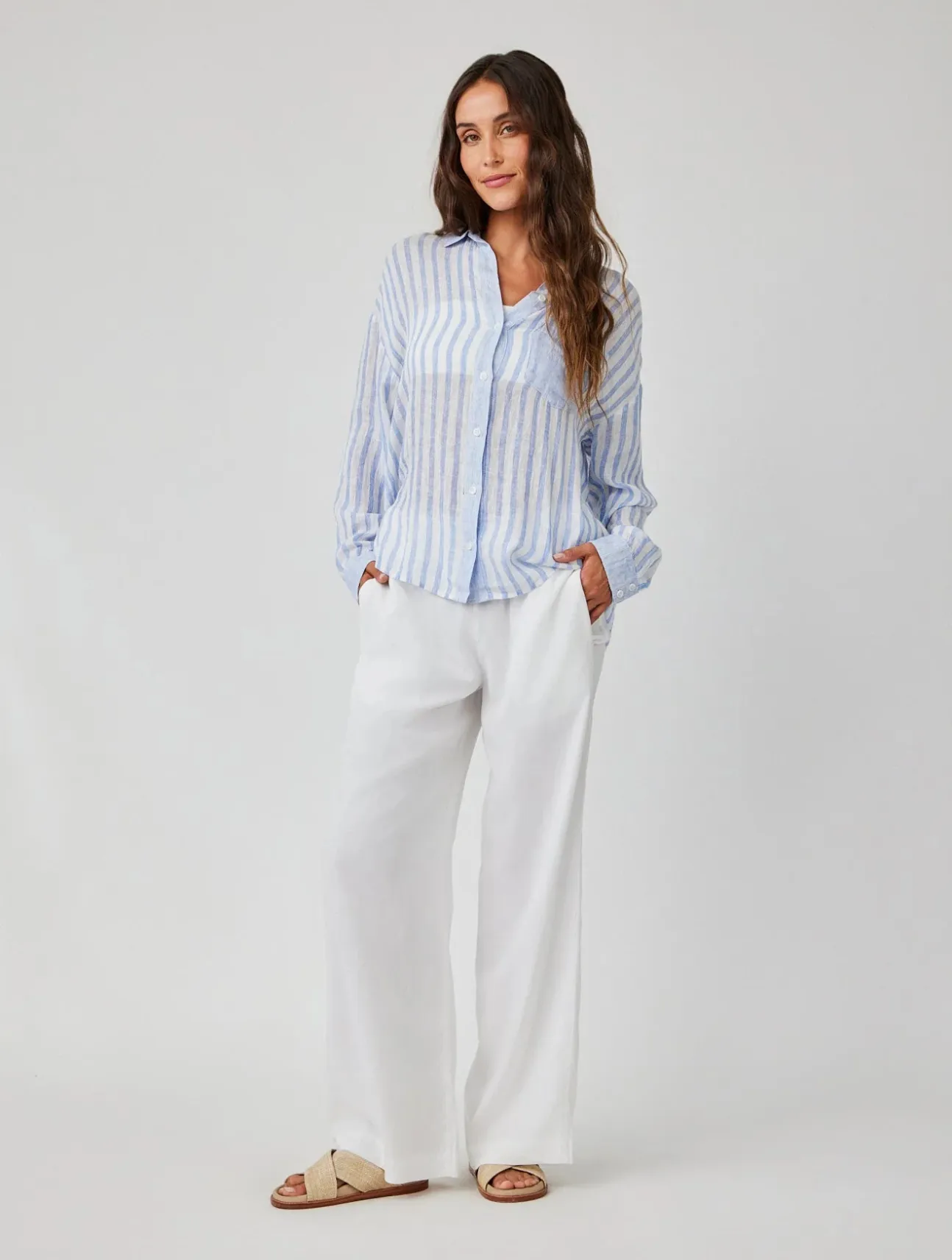 Contrast Pocket Boyfriend Shirt