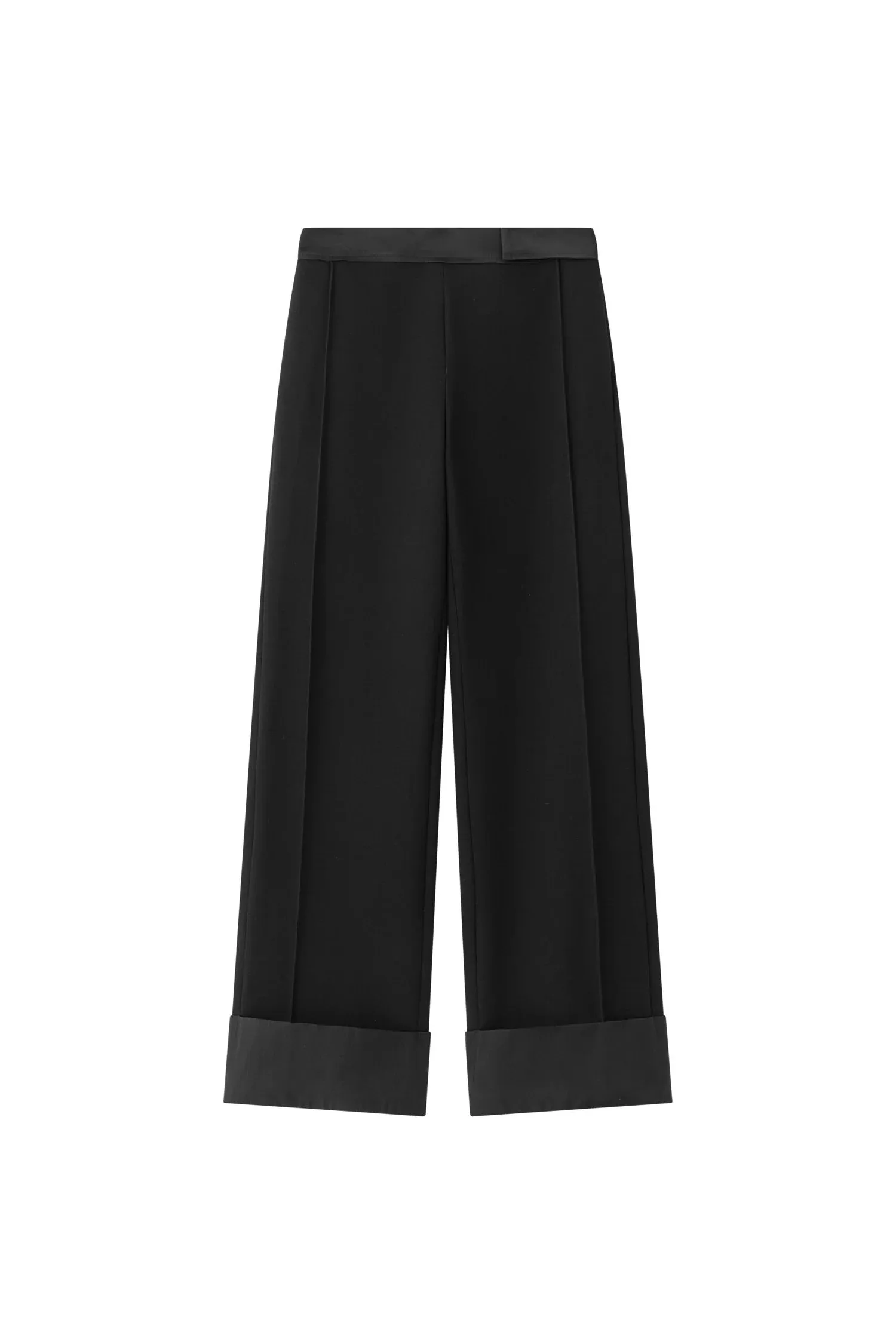 Cosmos Wide Leg Wool Trousers - Black