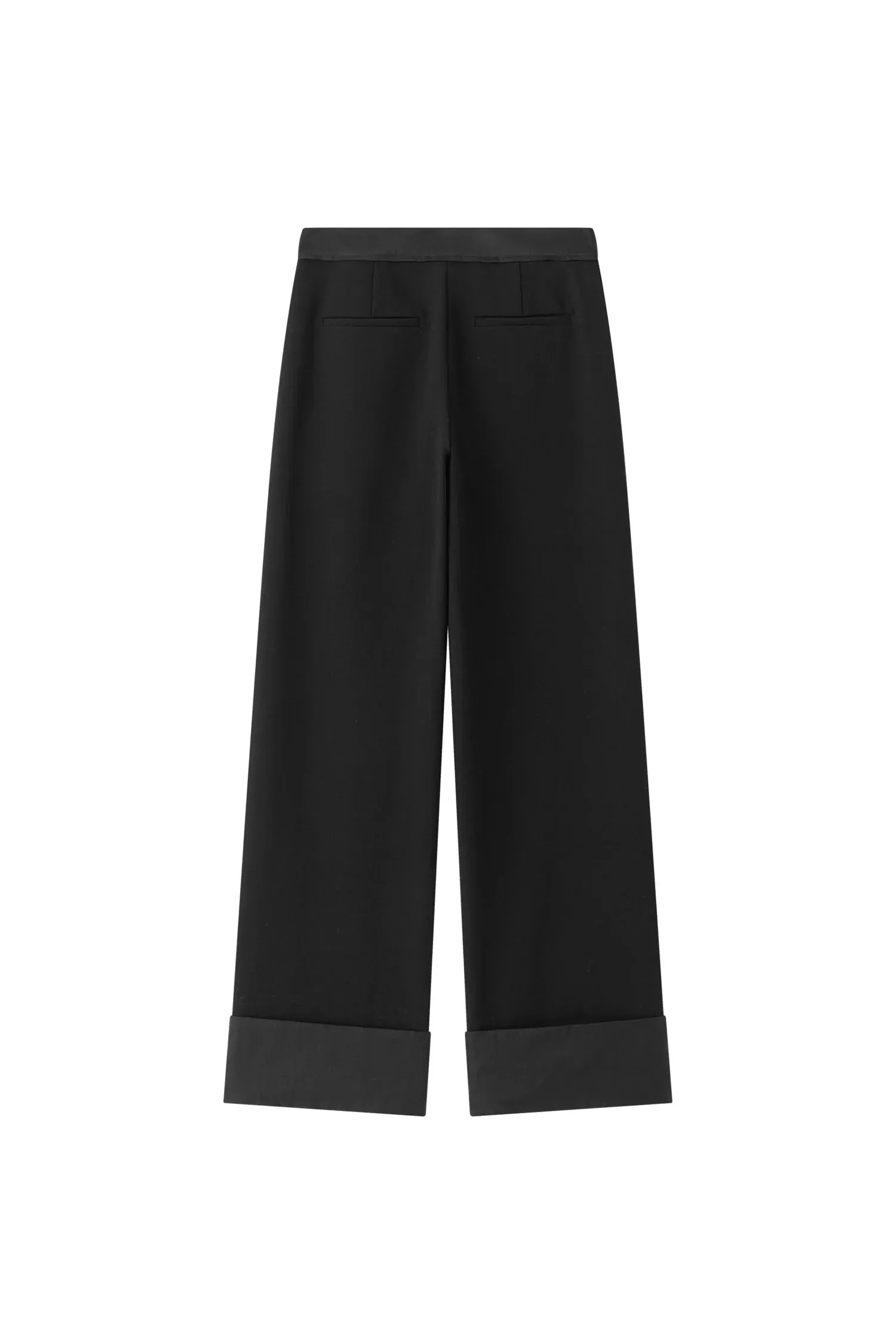 Cosmos Wide Leg Wool Trousers - Black