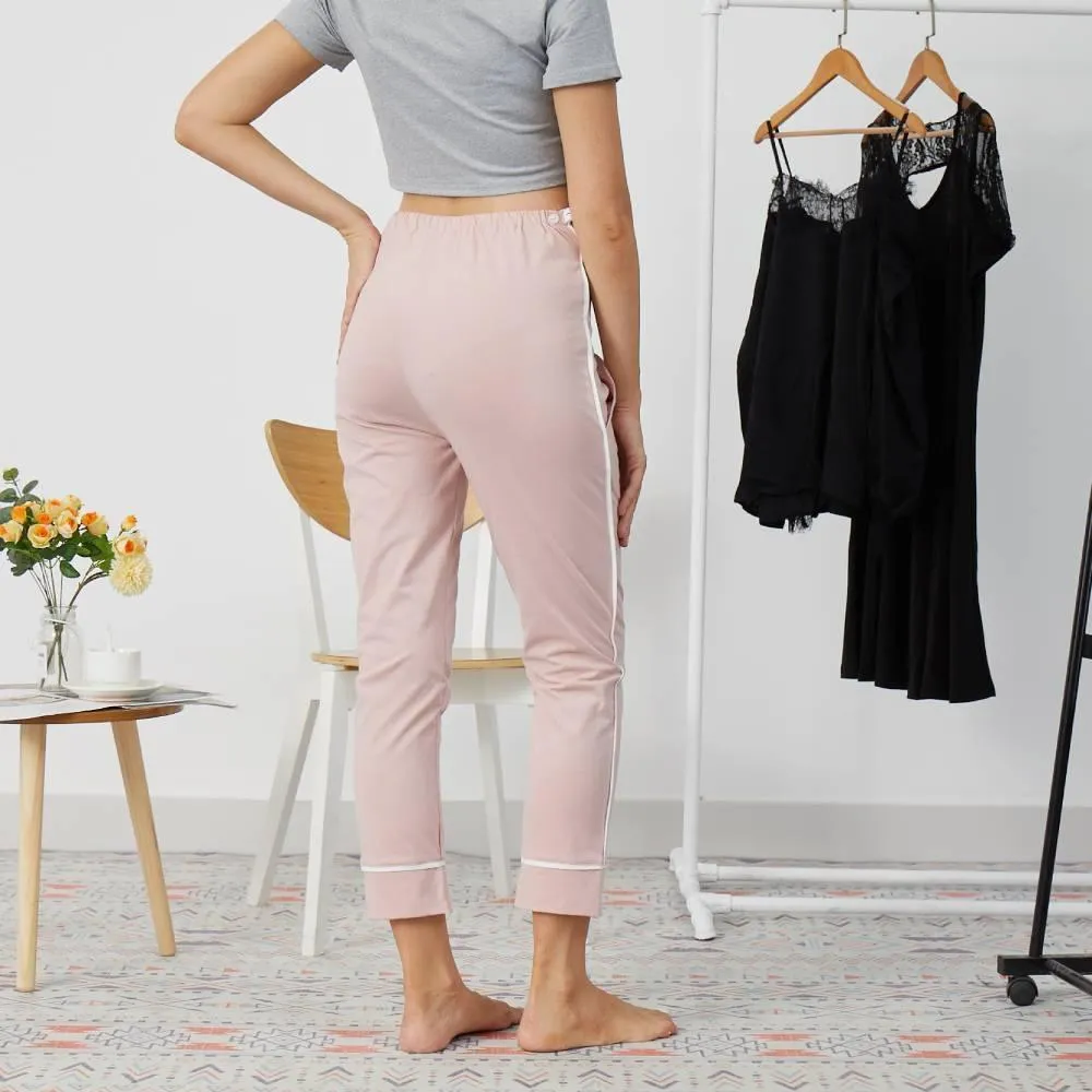 COTTNBABY Maternity Casual Stripes Plain Casual Pants