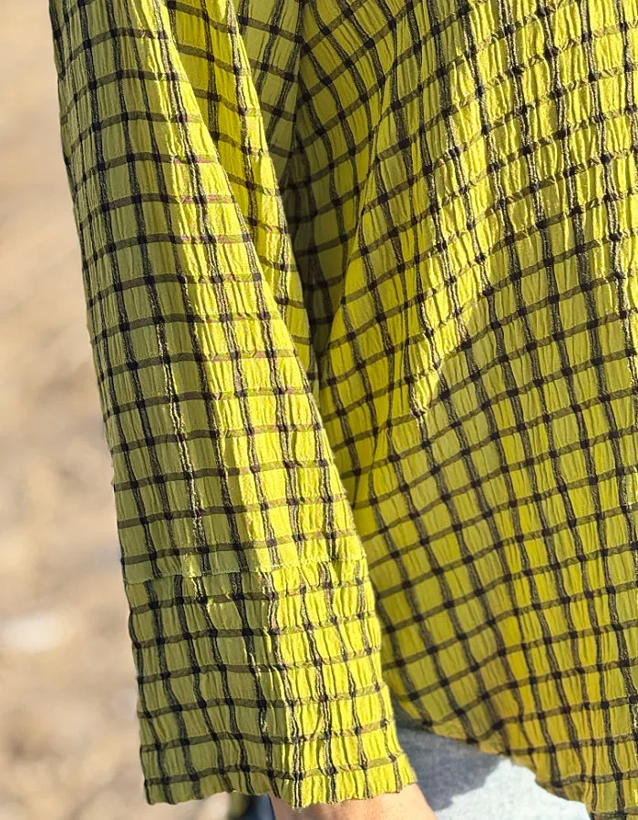 Cut Loose Check Mate Shirt in Verde