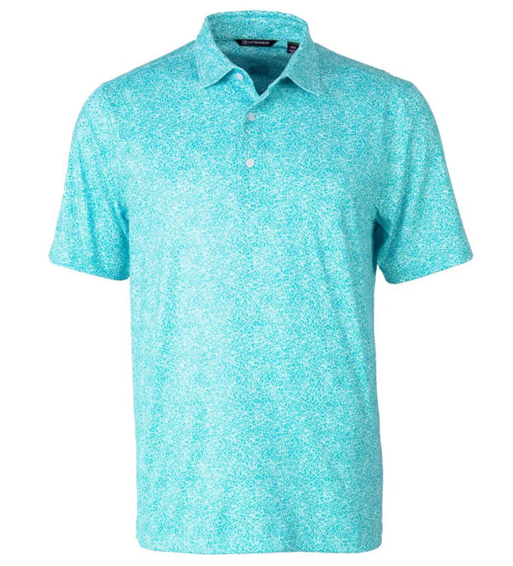 Cutter & Buck Pike Constellation Print Short Sleeve Polo Shirt
