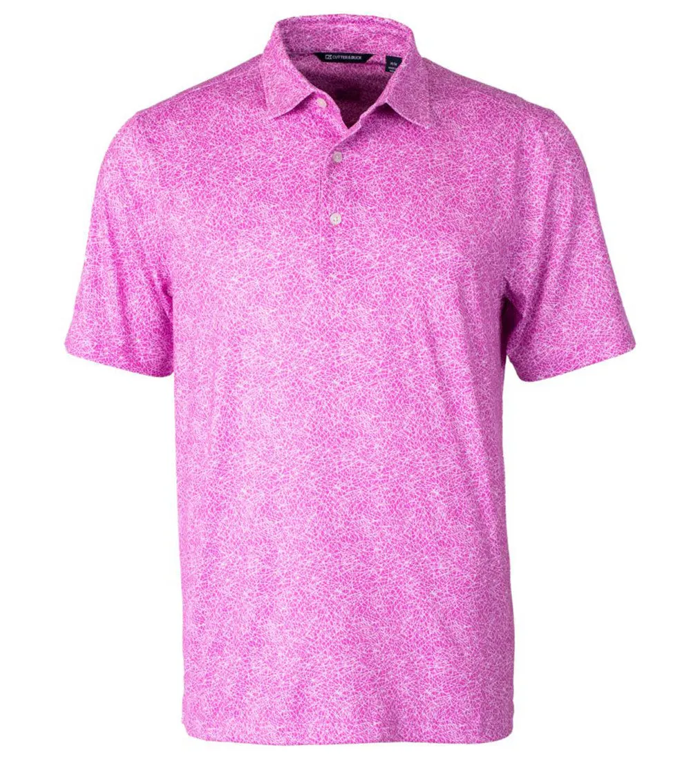 Cutter & Buck Pike Constellation Print Short Sleeve Polo Shirt