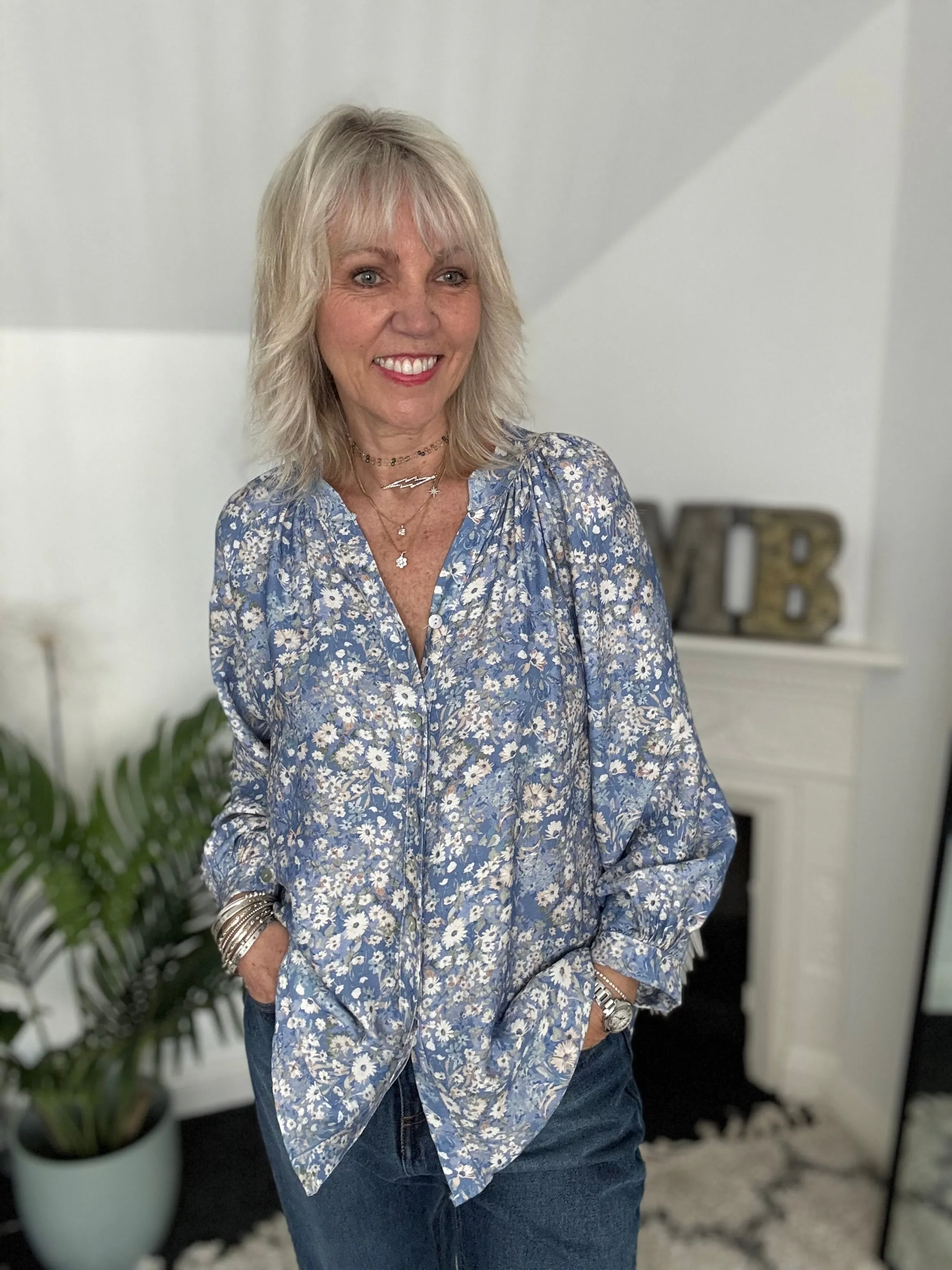 Daisy Blouse in Blue