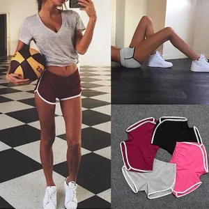 Drawstring Plain High Waist Short Pants