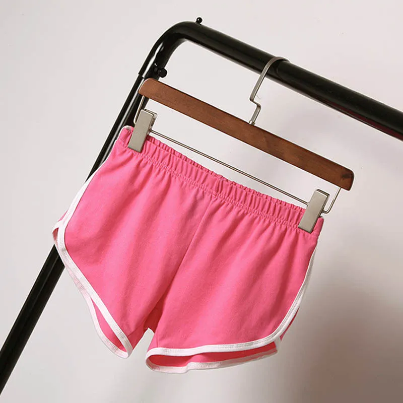 Drawstring Plain High Waist Short Pants