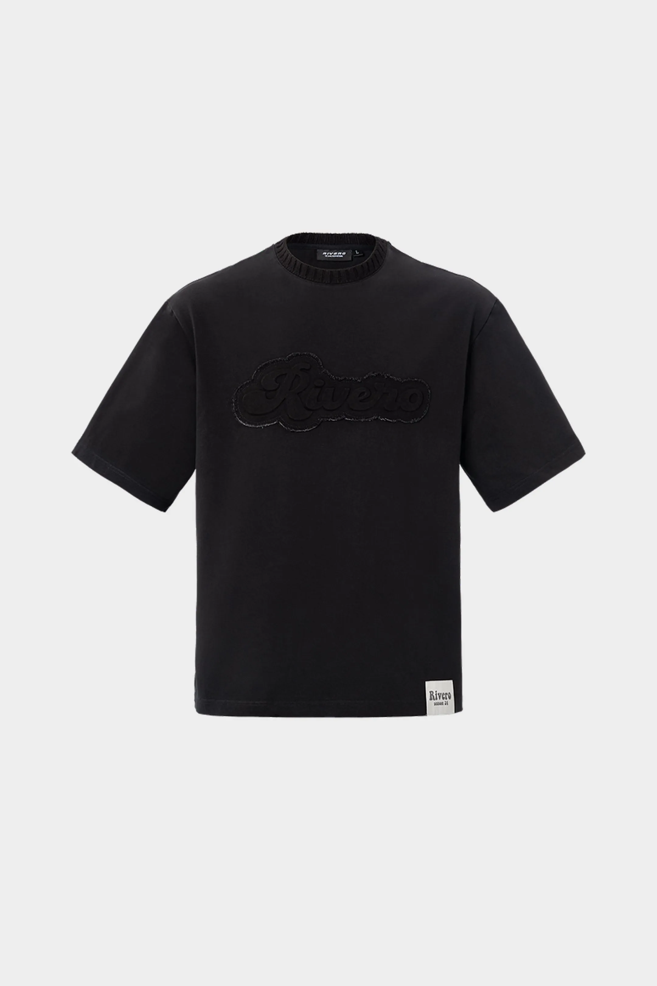 EMBOSSED OVERSIZED T-SHIRT BLACK