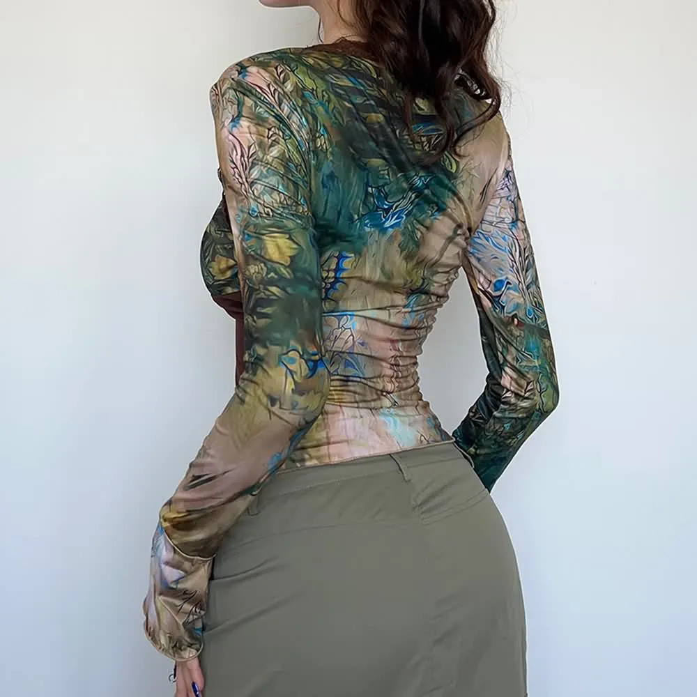 Fairy Grunge Long Sleeve Crop Top