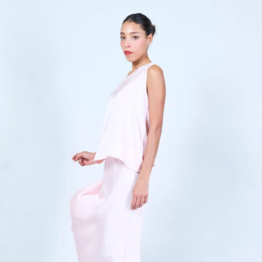 Flowing satin sleeveless top wholesale