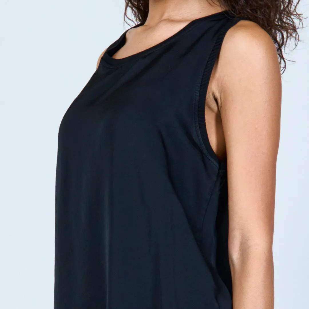 Flowing satin sleeveless top wholesale