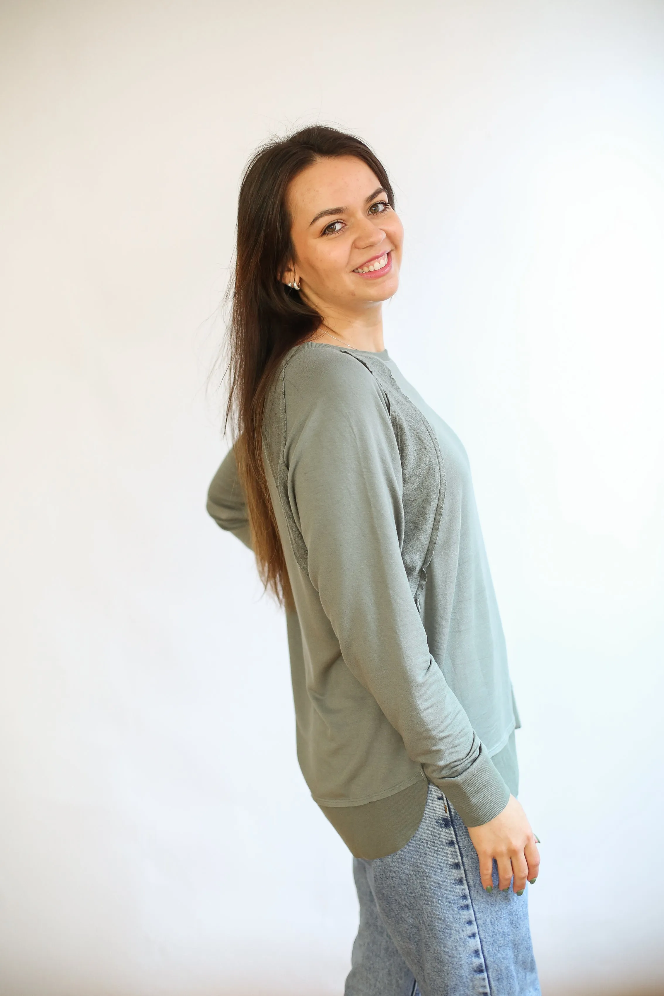 Free Flowing Long Sleeve Nursing Top