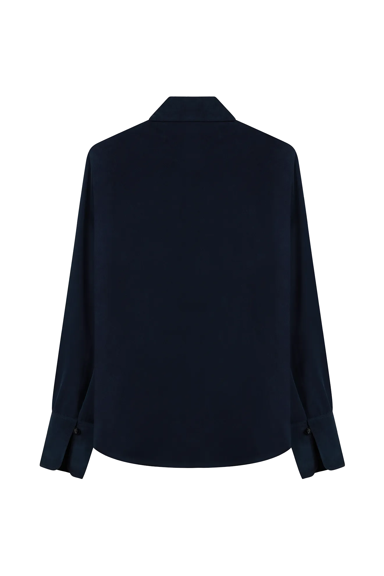 Front Pleat Blouse in Sandwashed Silk Crepe De Chine