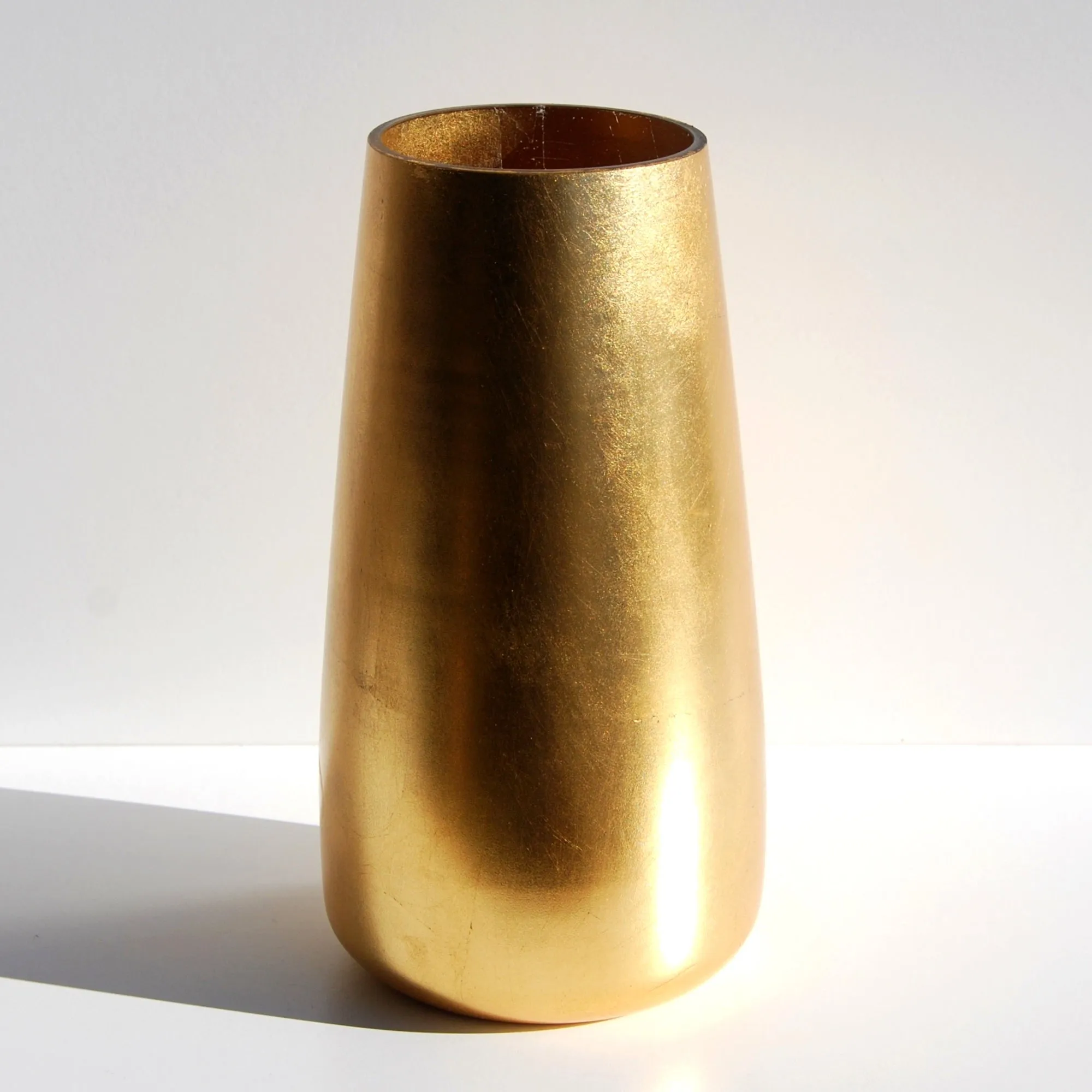 GILT 12" Gold Gilded Zen Vase