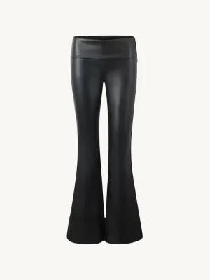 Giordana – Low-rise design – Faux leather pants