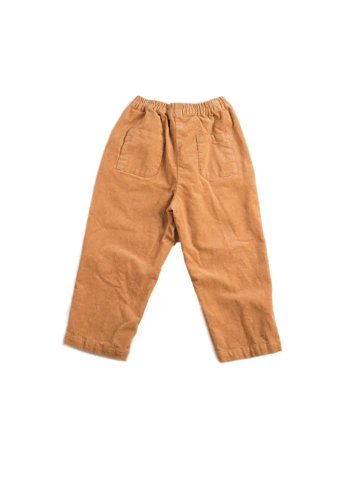 Girls Yellow Casual Corduroy Pants