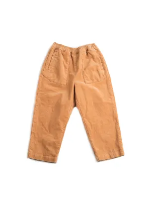 Girls Yellow Casual Corduroy Pants