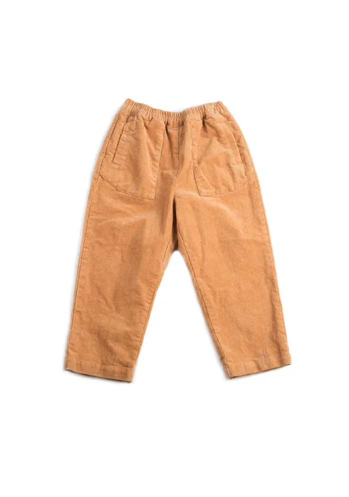 Girls Yellow Casual Corduroy Pants