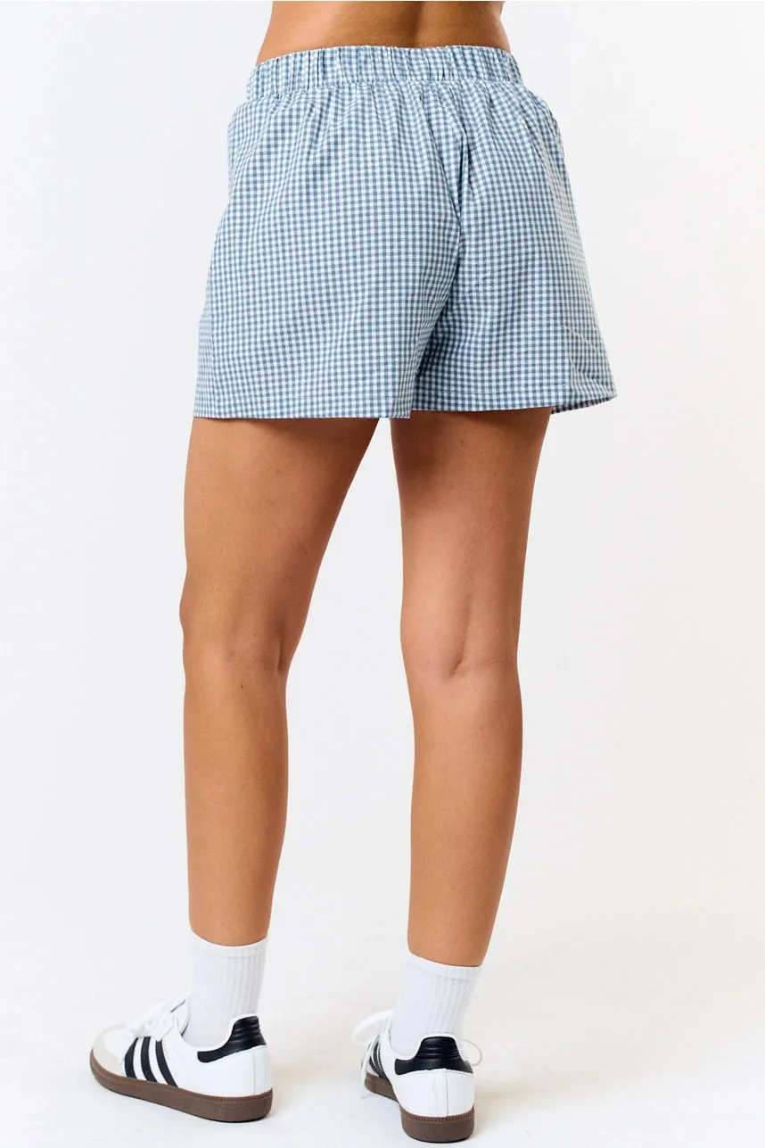 Girly gingham Shorts Blue