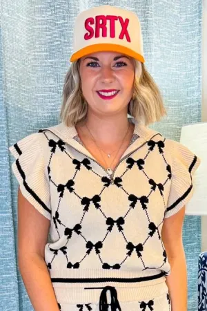 Grateful and Graceful Top - Ecru/Black