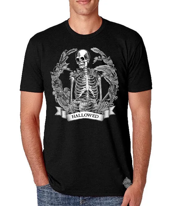 Hallowed Skeleton craft beer shirt- Halloween t-shirt