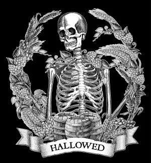 Hallowed Skeleton craft beer shirt- Halloween t-shirt