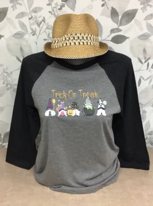 Halloween Gnome Baseball Tee