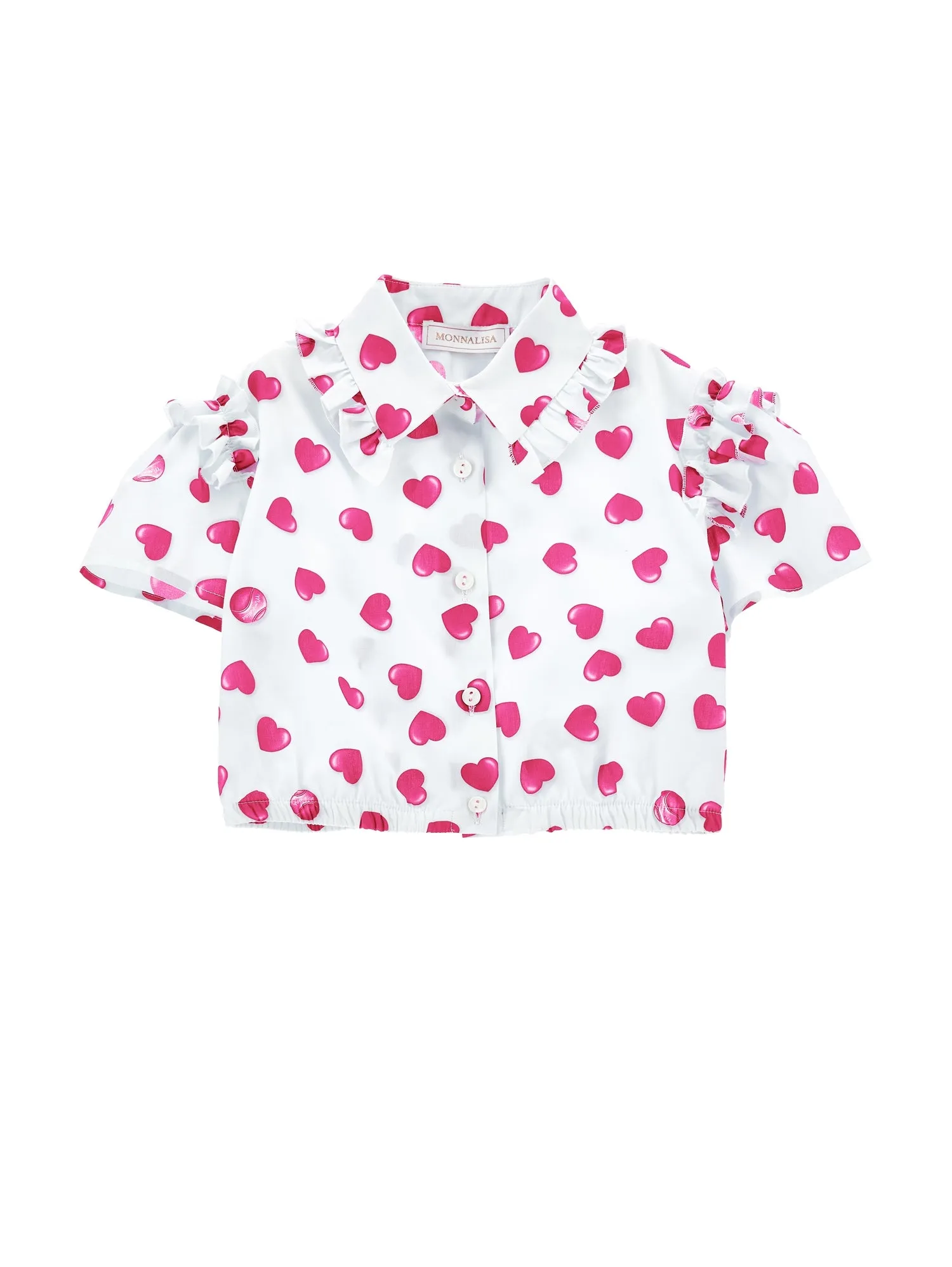 Heart Print Poplin Shirt