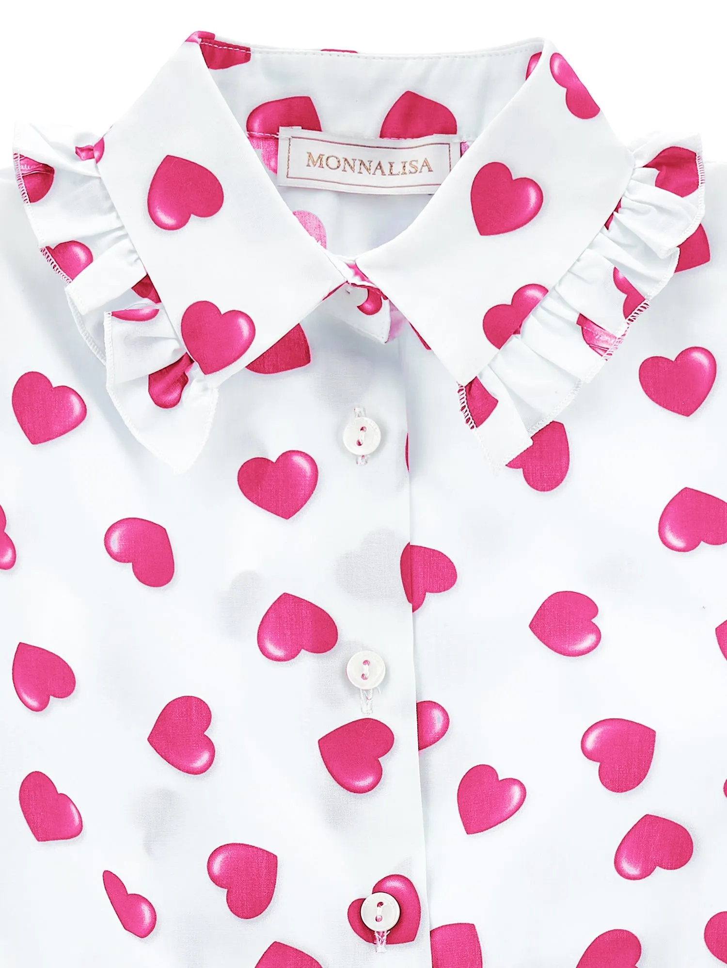 Heart Print Poplin Shirt