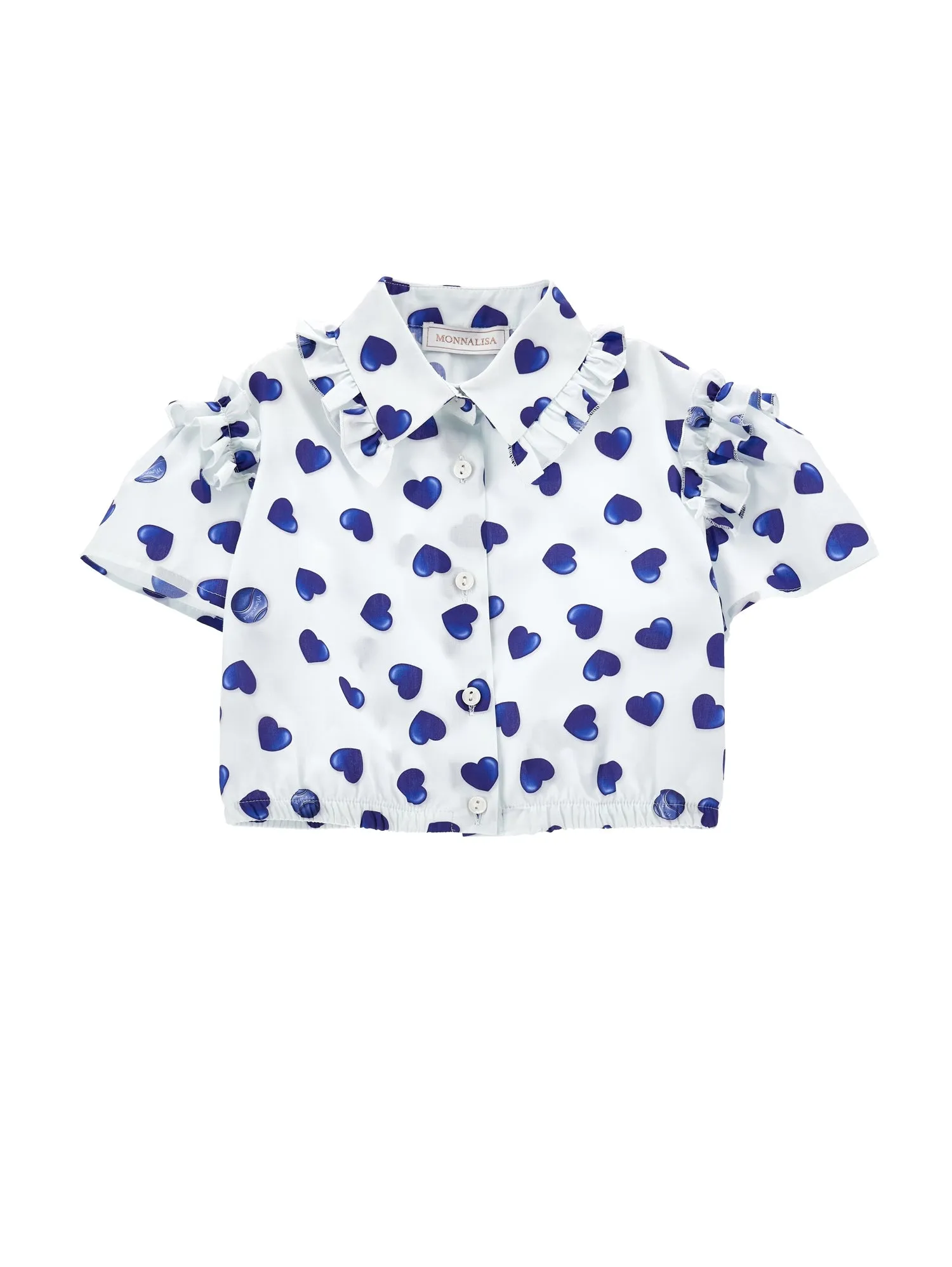 Heart Print Poplin Shirt
