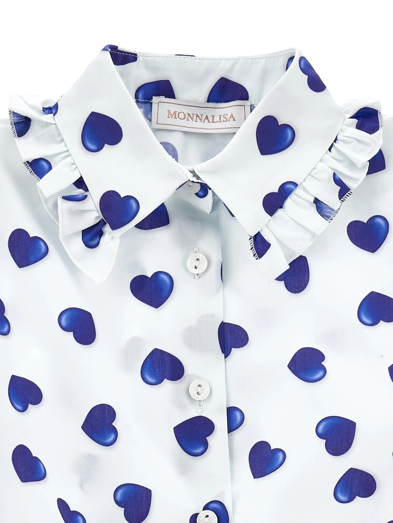 Heart Print Poplin Shirt