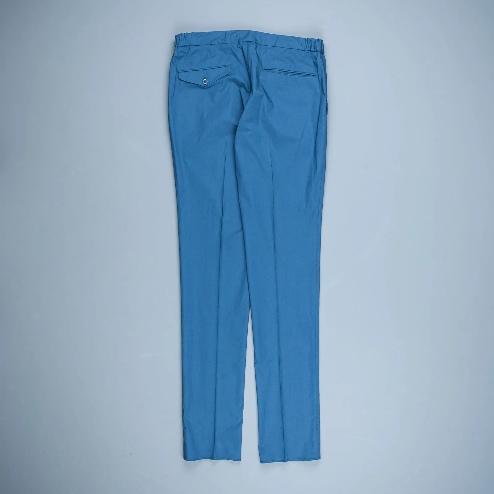 Incotex Model 64 Popelino Drawstring Pants Blu Medio