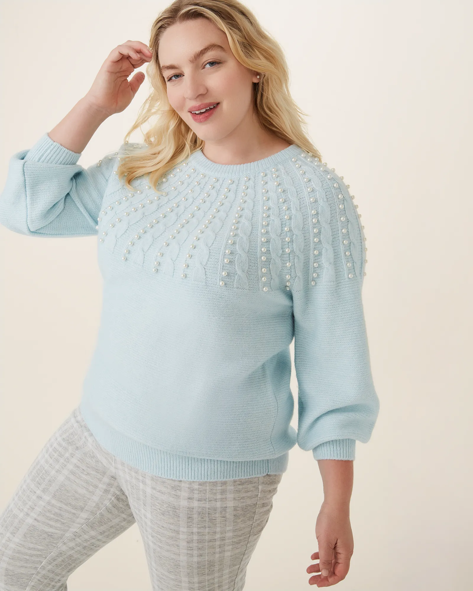 Jadis Pearl-Trim Sweater | Mountain Air