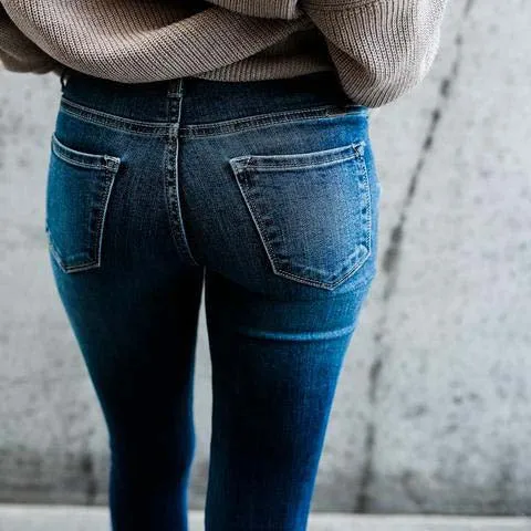 Jeans Skinny Slim-Fit Ripped Pants With Holes