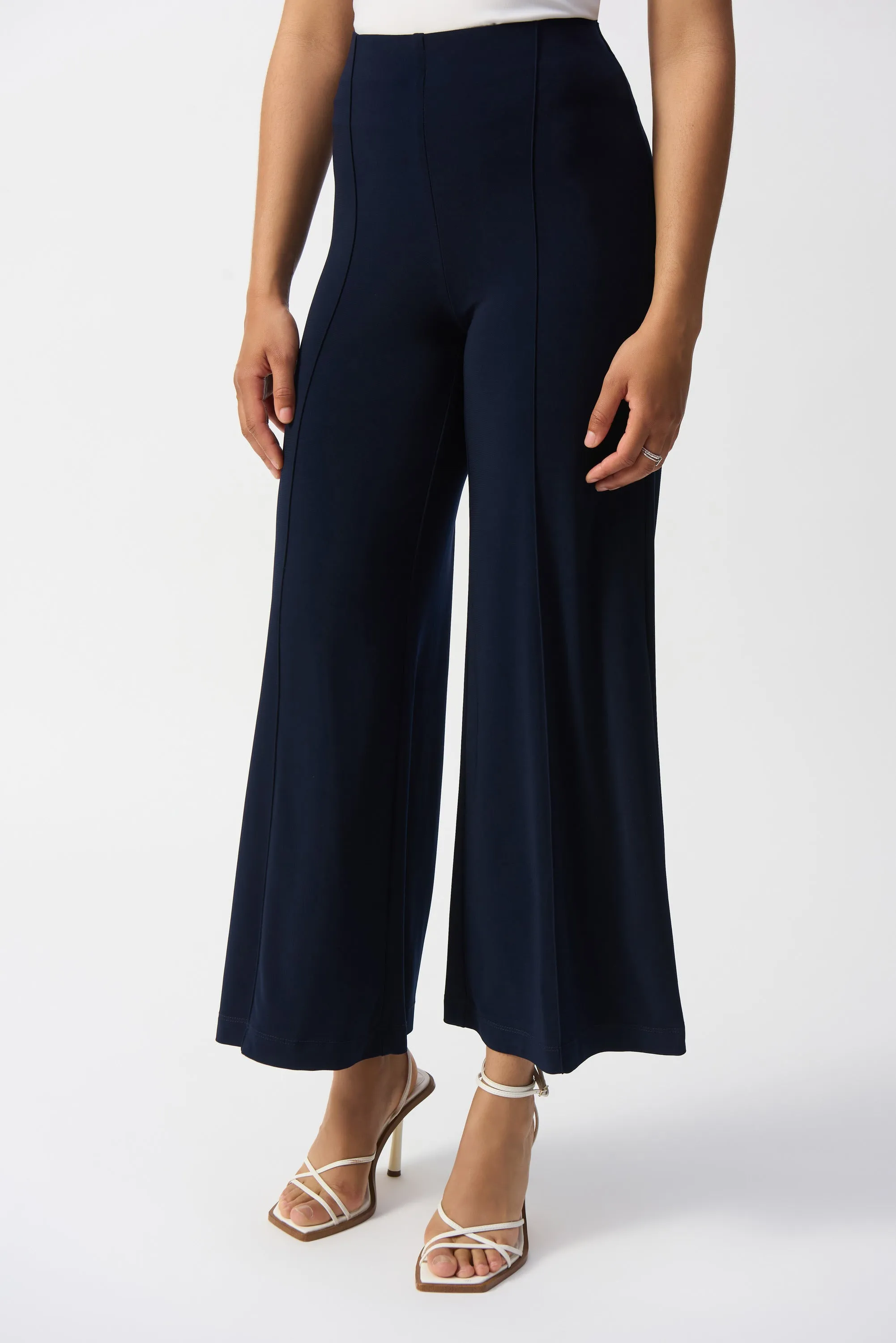 Joseph Ribkoff Silky Knit Pull-On Wide-Leg Pants