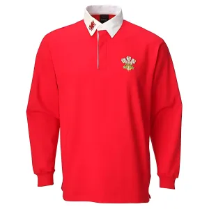 Kids' Traditional Long Sleeve Welsh Red Rugby Shirts Age 2-3 Years