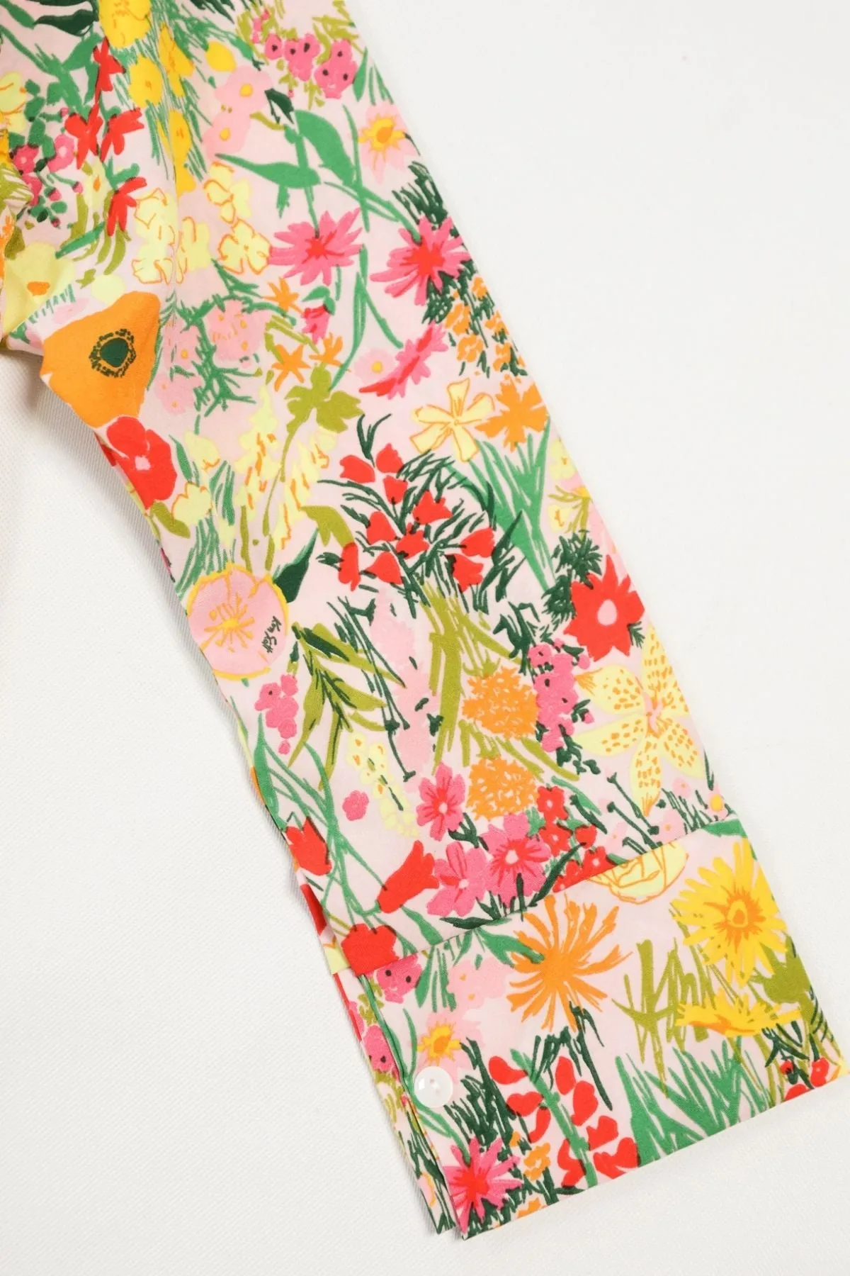 KIMBERLY Floral Button-down Shirt (Peachy Pink)
