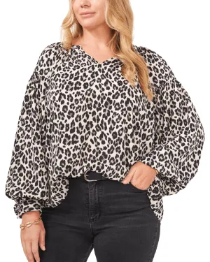 Kinsley Split Neck Blouse | DARK PEWTER