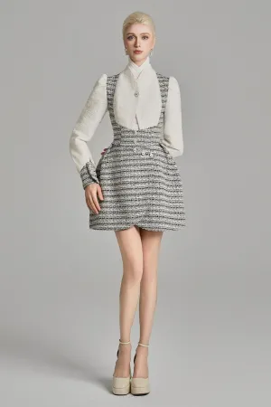 Loretta Bodycon Pleated Neck Wool Top