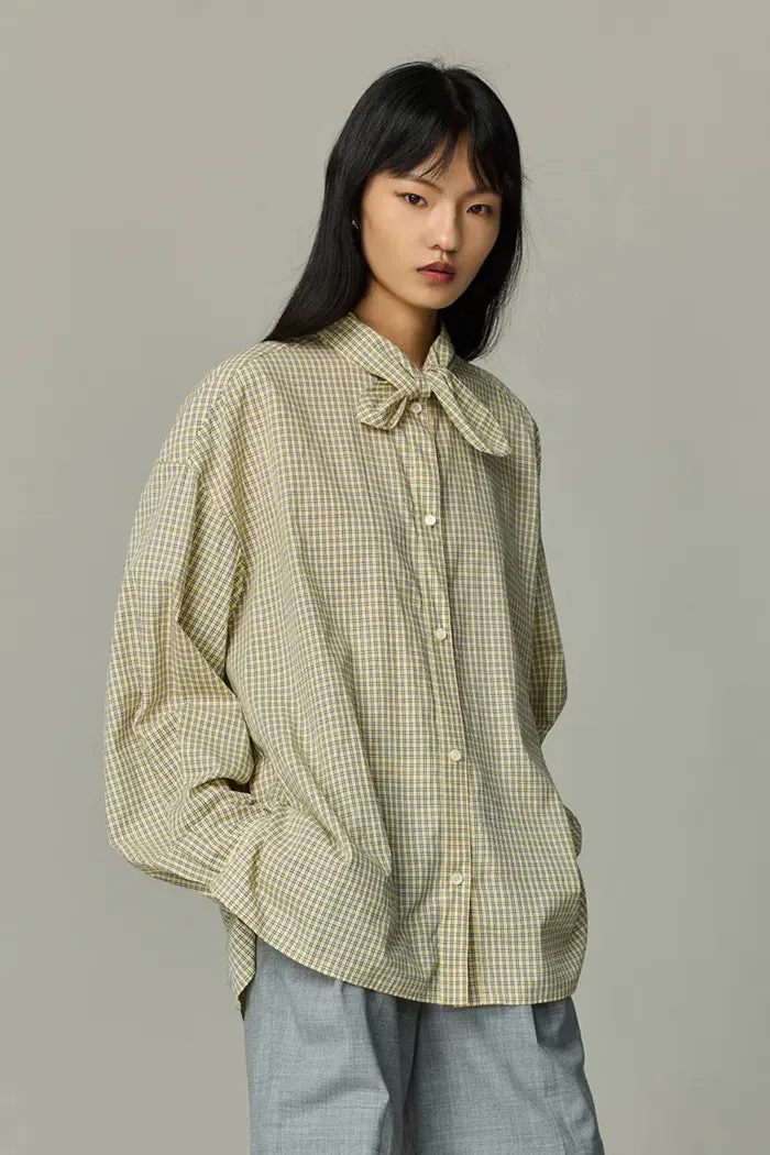 Lorna Plaid Blouse in Tencel-Cotton