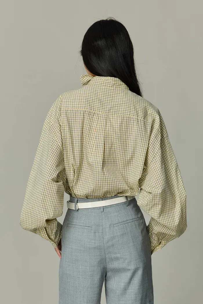 Lorna Plaid Blouse in Tencel-Cotton