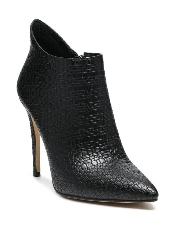 Love Lolita Texture Stiletto Ankle Boot