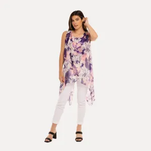 M Made in Italy  Women's Woven and Knitted Sleeveless Top