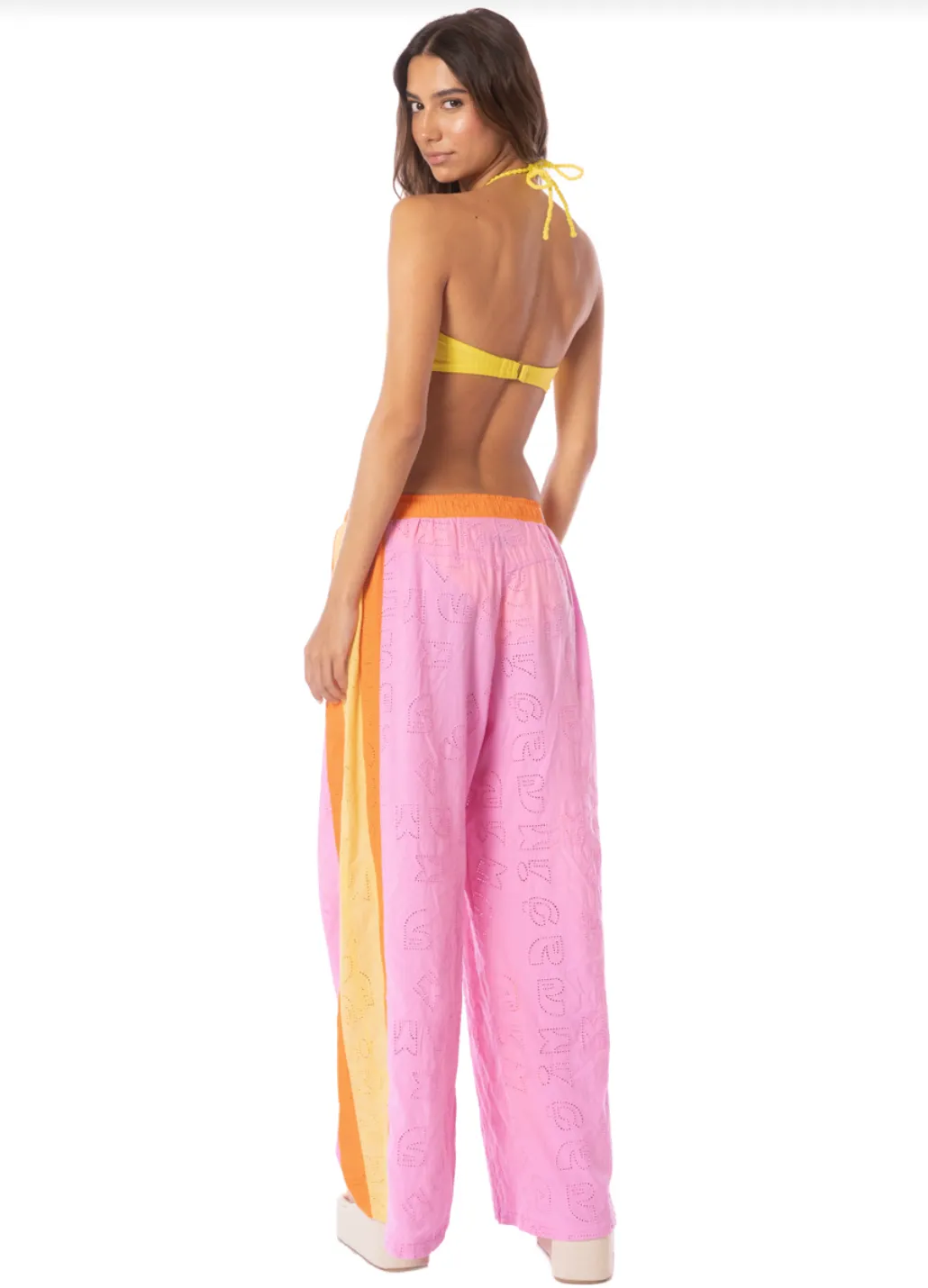 MAAJI Bright Pink Pintuck Pants