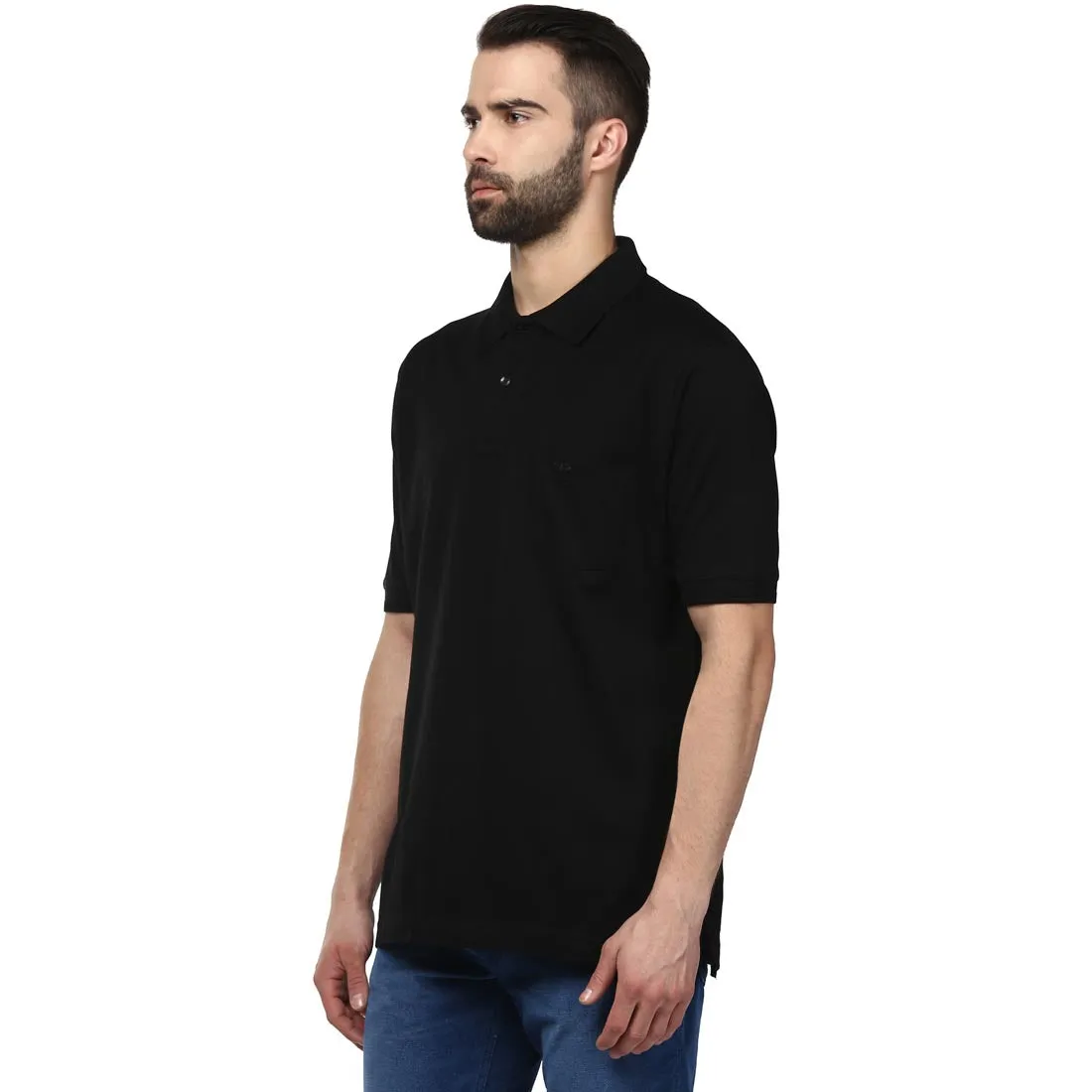 Men Black Classic Fit Solid Cotton Full Sleeve Shirts