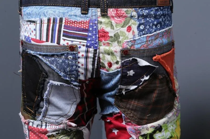 Men's Autumn Patchwork Streetwear Jeans