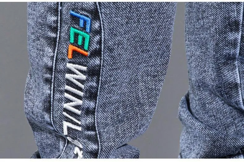 Men's Casual Embroidery Harlan Jeans