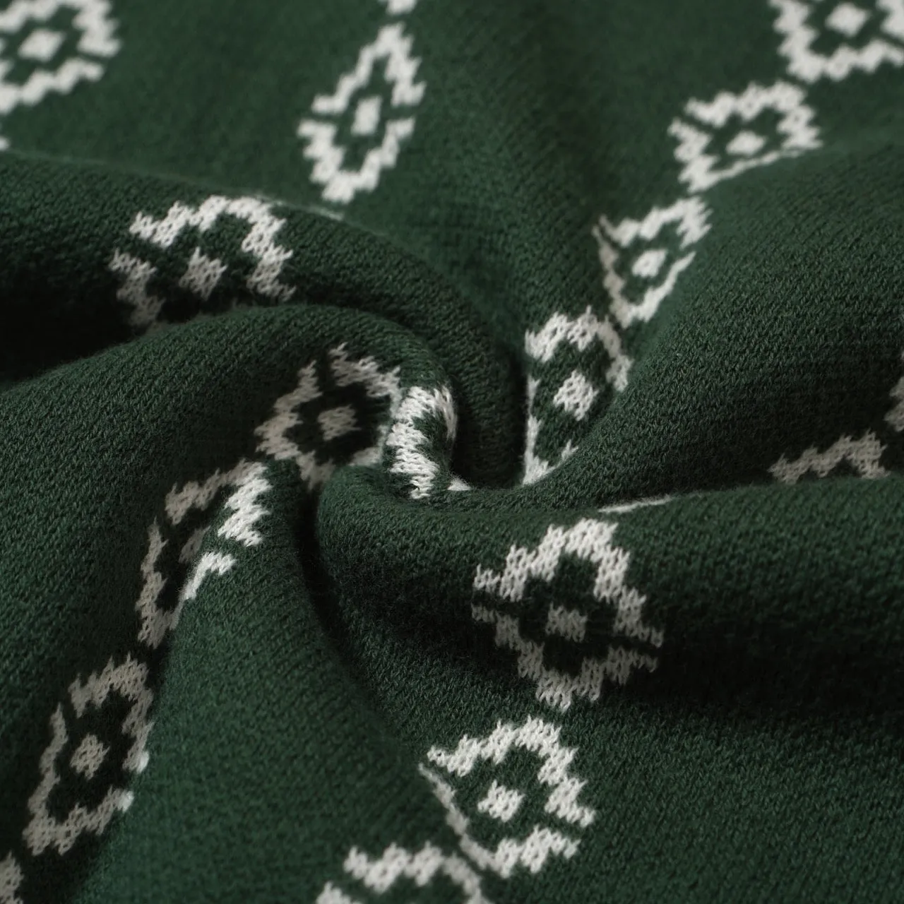 Men's Dark Green Knit Polo Shirts